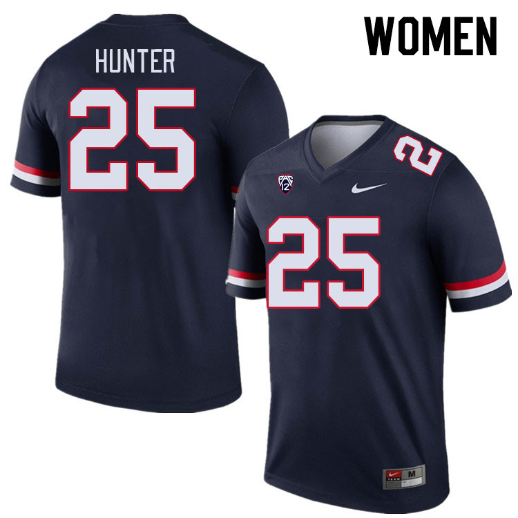 Women #25 Chris Hunter Arizona Wildcats College Football Jerseys Stitched-Navy - Click Image to Close